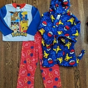 Pokemon pajamas and robe